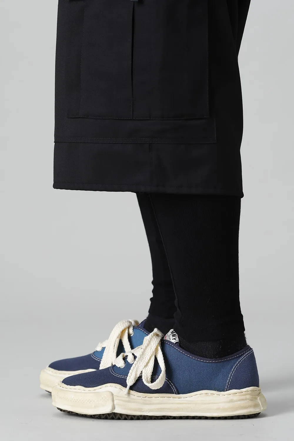 -BAKER- Over-dyed original sole canvas Low-Top sneakers Blue