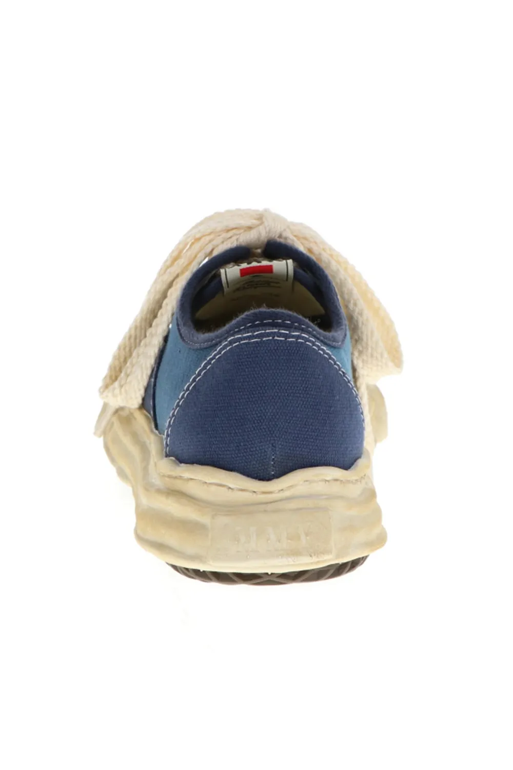 -BAKER- Over-dyed original sole canvas Low-Top sneakers Blue