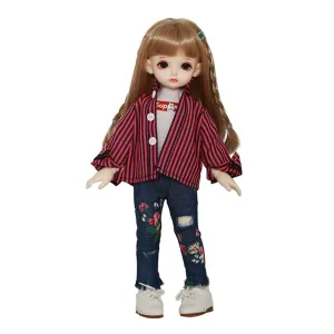 1/6 Bjd Doll 26Cm 10.2 Inches DIY Doll with Makeup Clothes Shoes Wig Children Resin Doll Set
