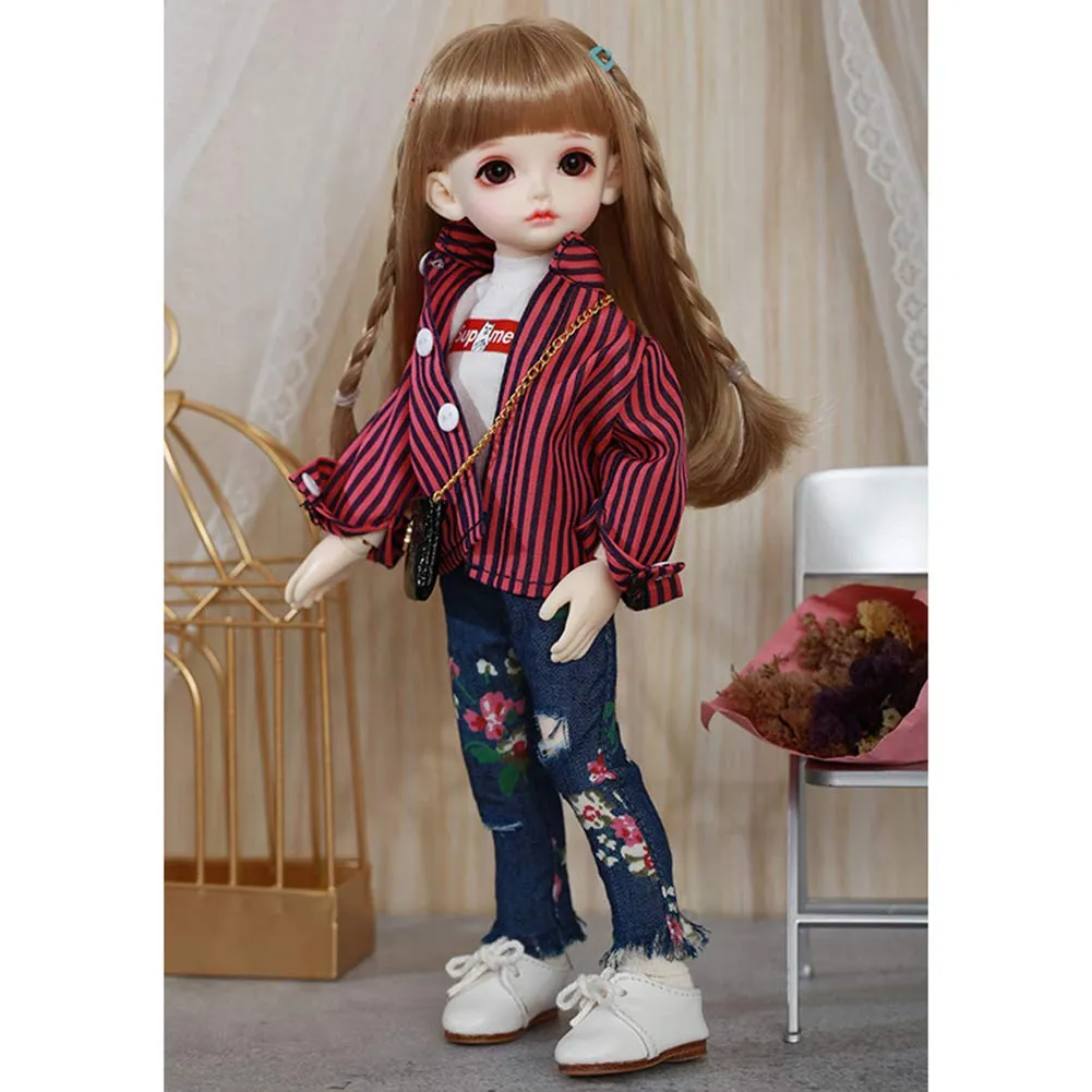 1/6 Bjd Doll 26Cm 10.2 Inches DIY Doll with Makeup Clothes Shoes Wig Children Resin Doll Set