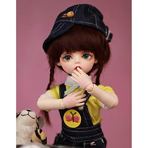 1/6 BJD Doll Full Set 30cm 11.81" Ball Jointed 100% Handmade Girl SD Dolls Toy Action Figure with Clothes Wigs Socks Shoes Makeup