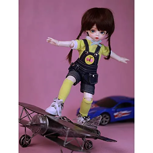 1/6 BJD Doll Full Set 30cm 11.81" Ball Jointed 100% Handmade Girl SD Dolls Toy Action Figure with Clothes Wigs Socks Shoes Makeup