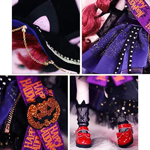 1/6 BJD Doll, Halloween Limited 12in Mechanical Joint Body Christmas Girls Gift