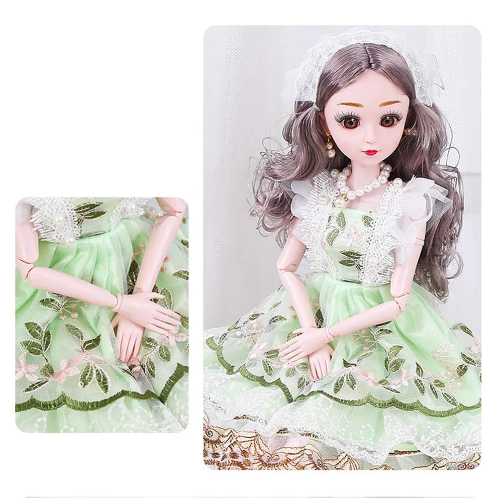 20 Moveable Joints BJD Doll with 3D Real Eyes Basic Makeup for DIY Handmade Dolls Handmade Beauty Children Toys