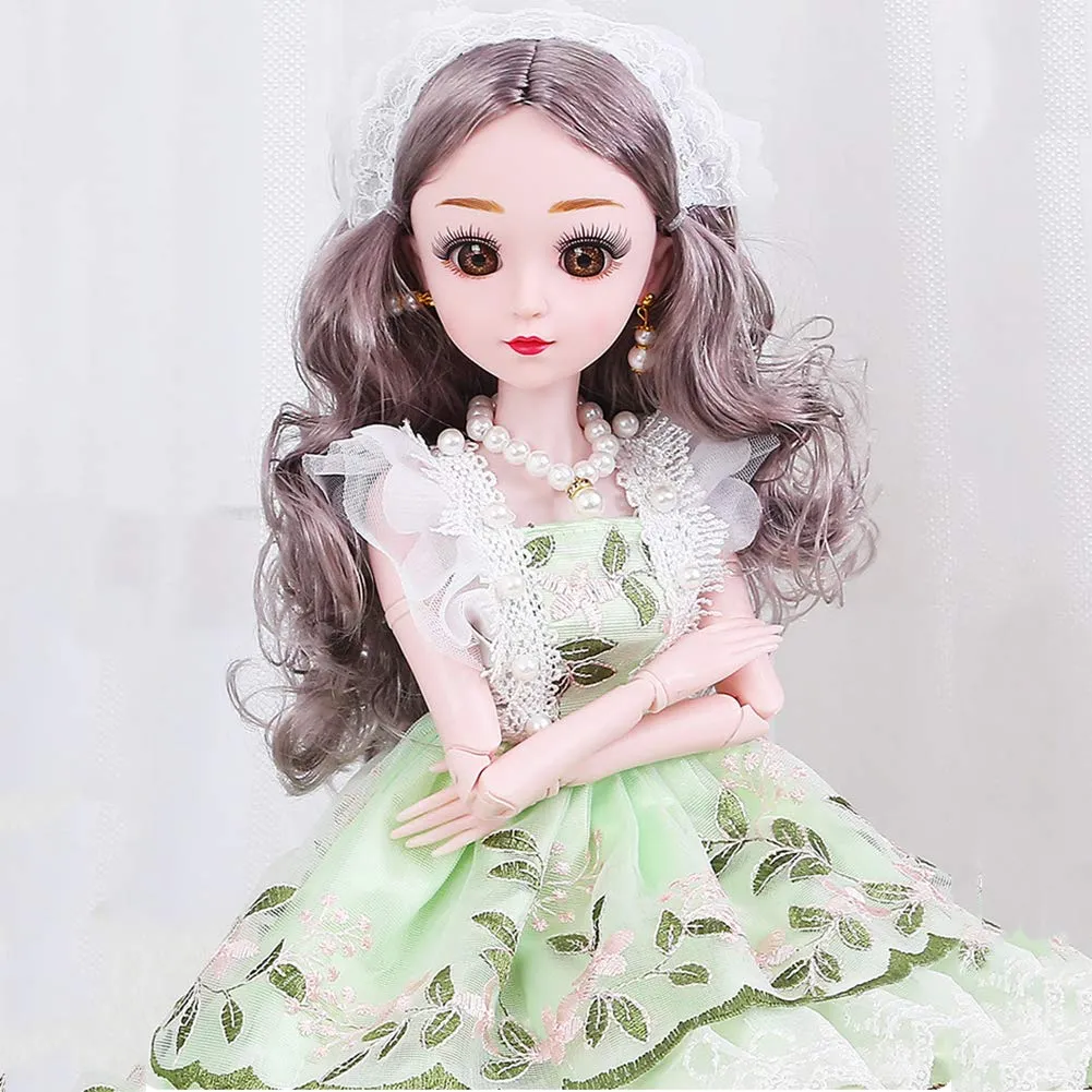 20 Moveable Joints BJD Doll with 3D Real Eyes Basic Makeup for DIY Handmade Dolls Handmade Beauty Children Toys