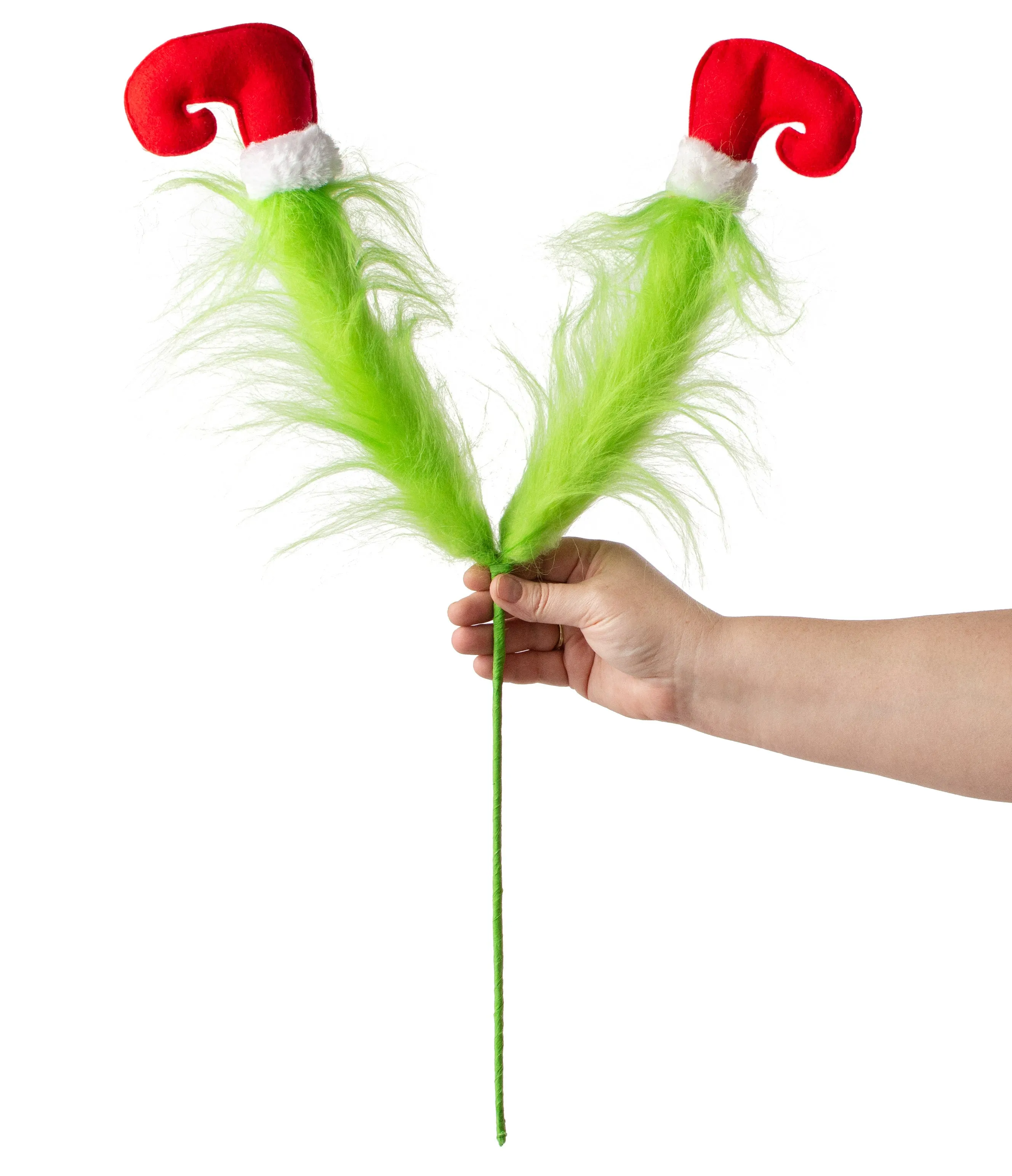 23" Christmas Green Monster Furry Leg Spray