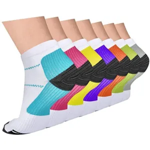 6 Pair Pro Ankle Compression Socks