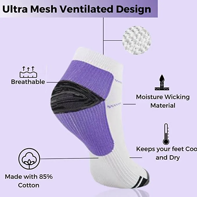 6 Pair Pro Ankle Compression Socks