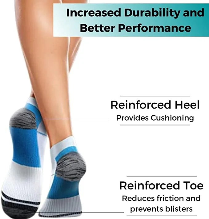 6 Pair Pro Ankle Compression Socks