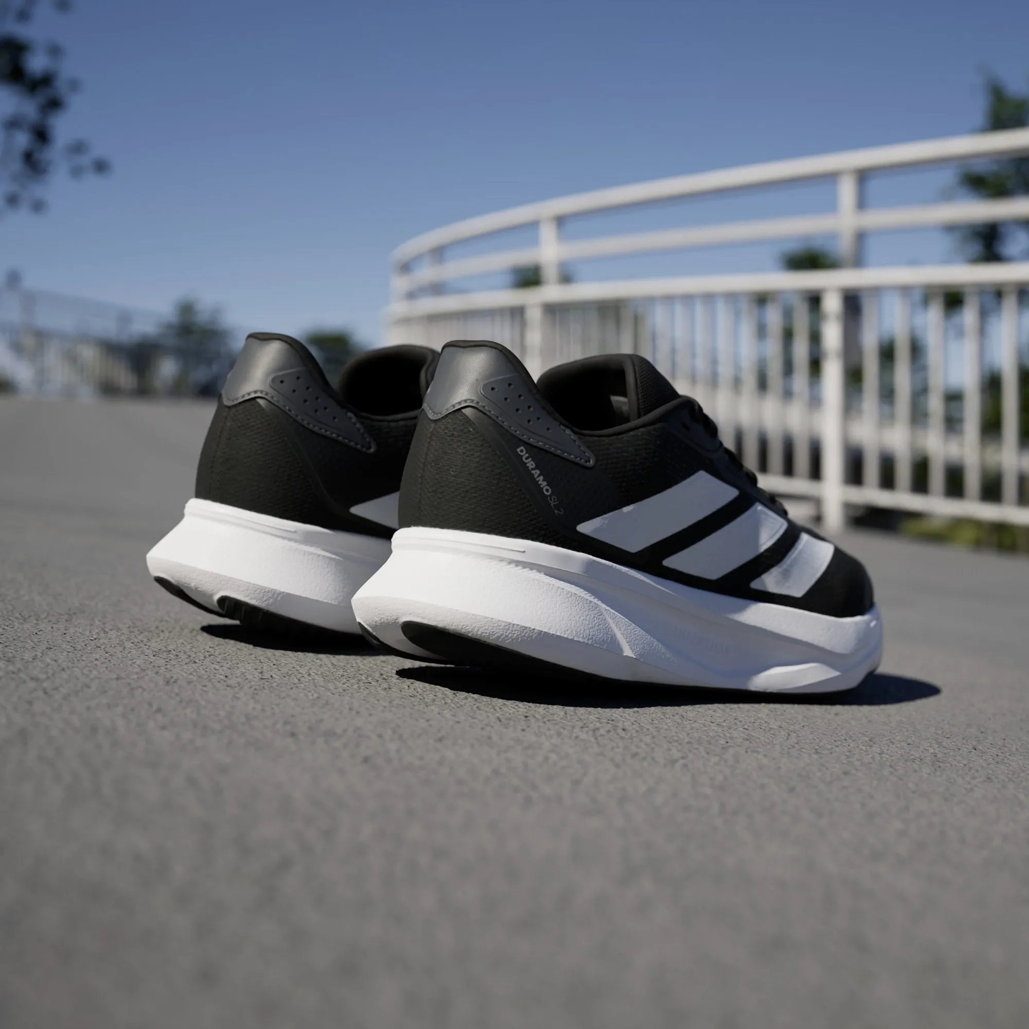 ADIDAS MEN'S DURAMO SL 2 BLACK/WHITE RUNNING SHOES