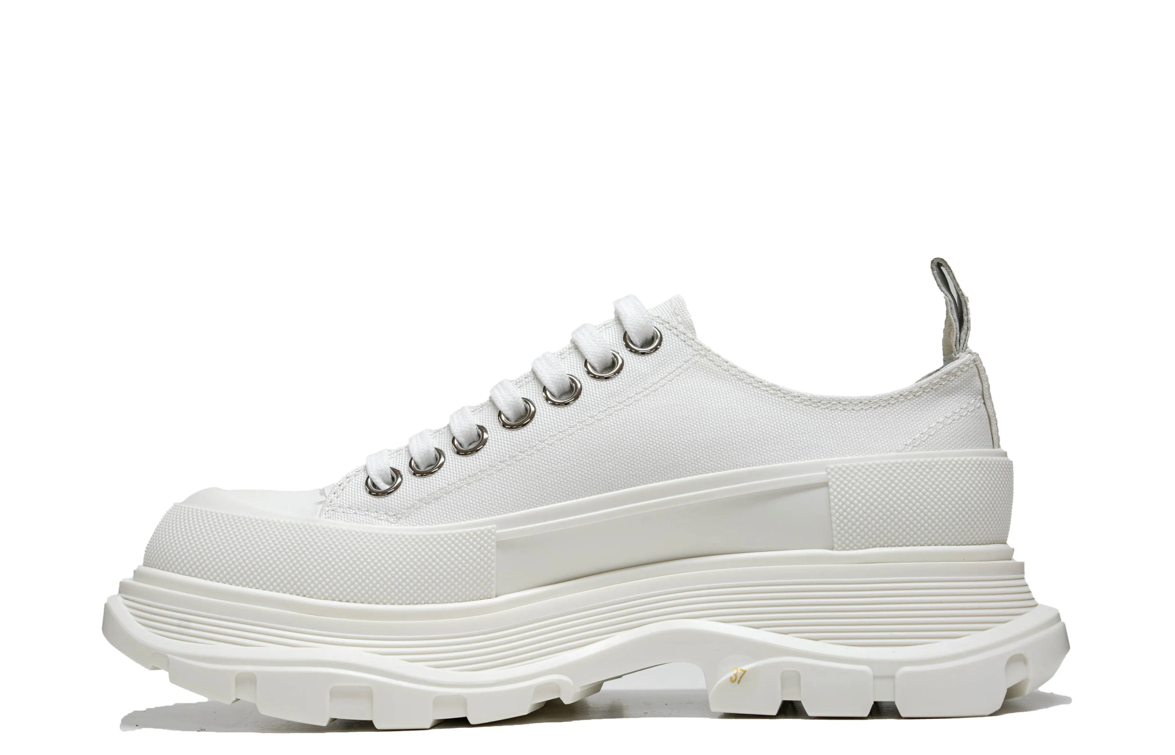 Alexander McQueen Women's White Canvas Sneakers 697072 30% OFF