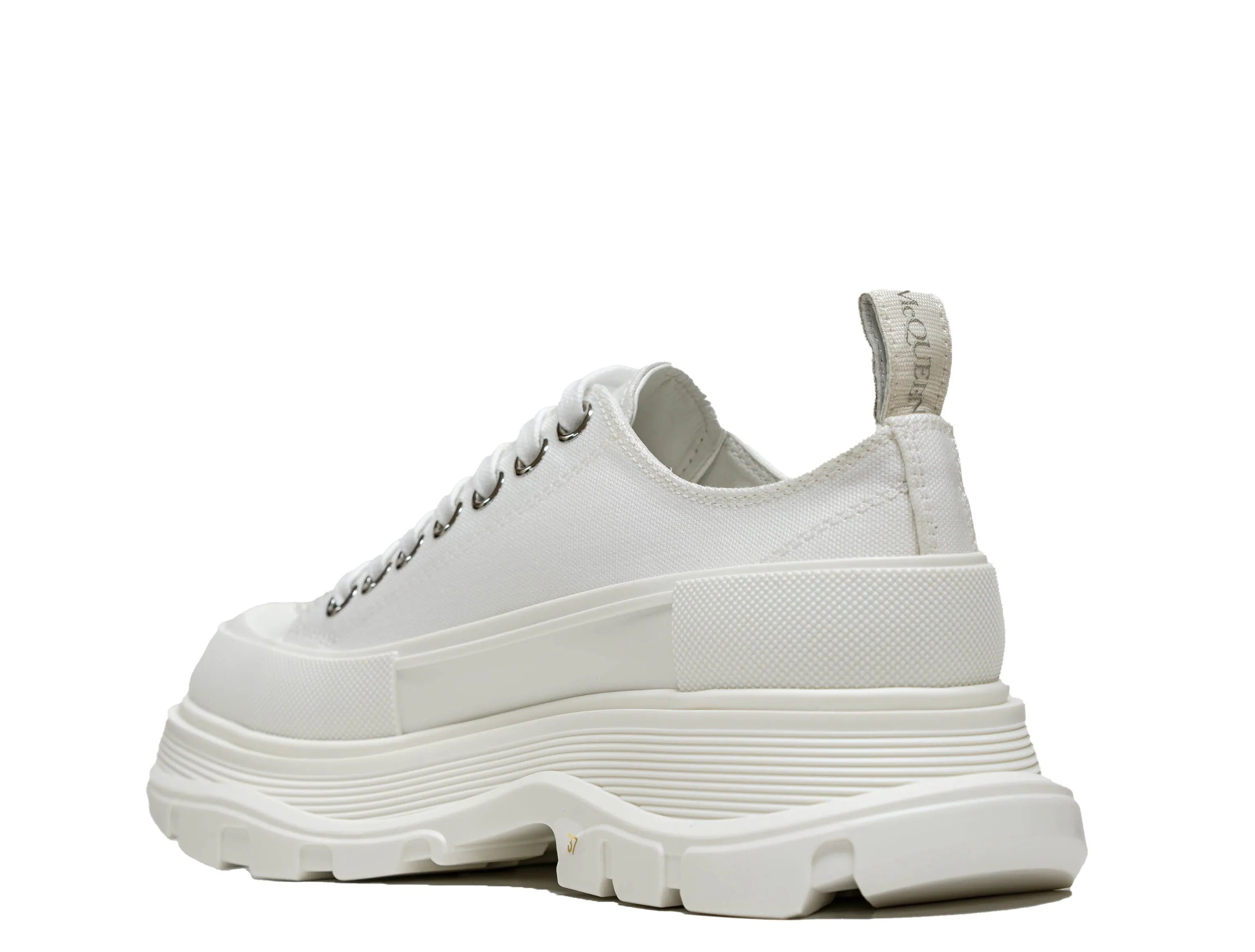 Alexander McQueen Women's White Canvas Sneakers 697072 30% OFF