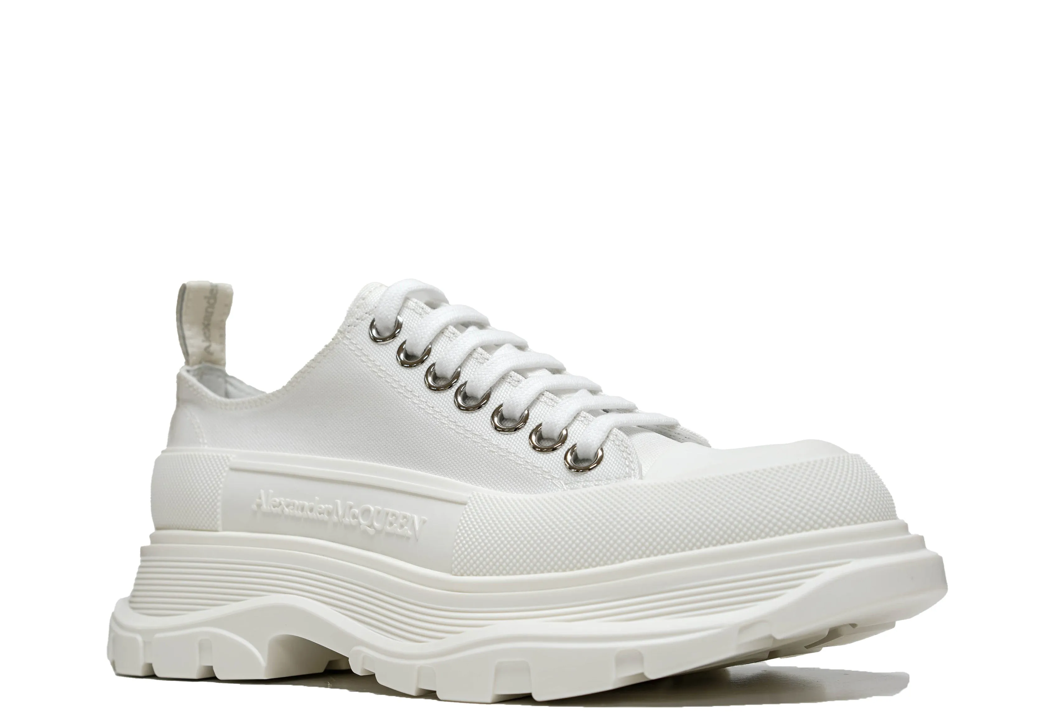 Alexander McQueen Women's White Canvas Sneakers 697072 30% OFF
