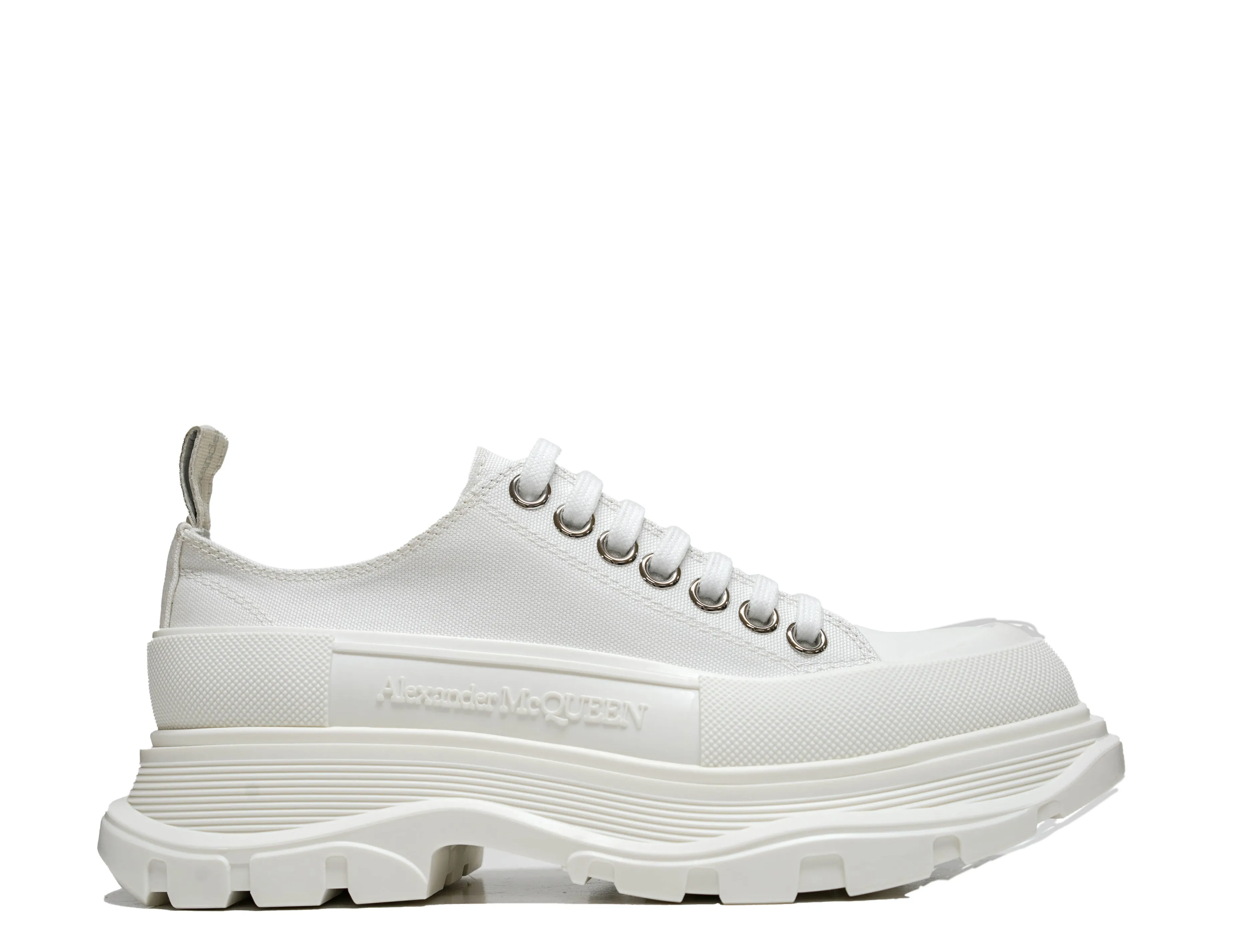 Alexander McQueen Women's White Canvas Sneakers 697072 30% OFF