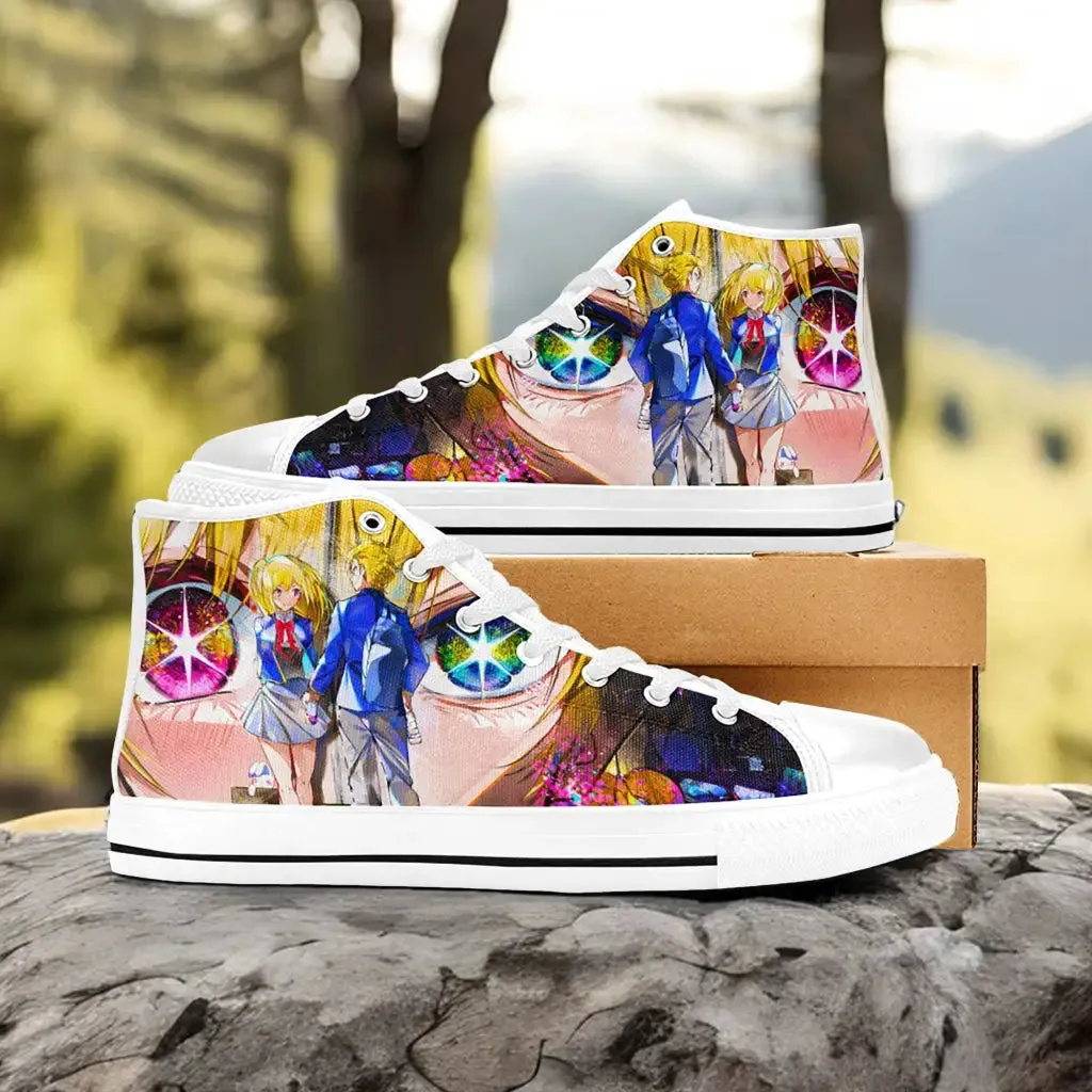 Aqua Ruby Hoshino Oshi no Ko Shoes High Tops Sneakers for Kids and Adults