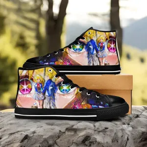 Aqua Ruby Hoshino Oshi no Ko Shoes High Tops Sneakers for Kids and Adults