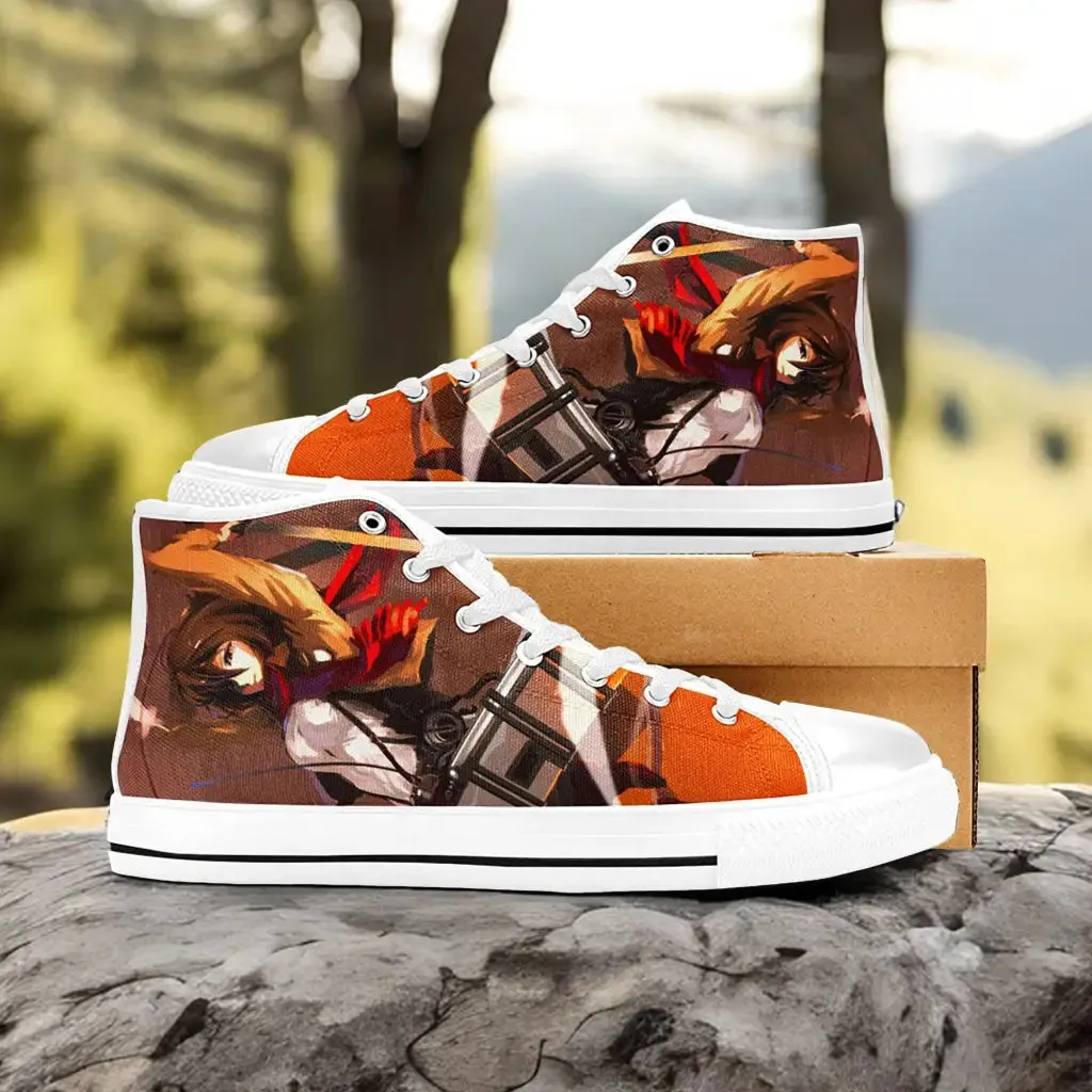 Attack on Titan Mikasa Ackerman Shoes High Tops Sneakers for Kids and Adults