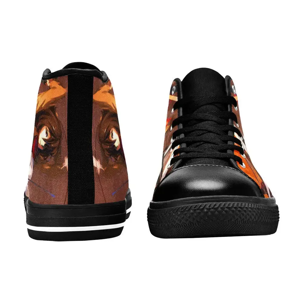 Attack on Titan Mikasa Ackerman Shoes High Tops Sneakers for Kids and Adults