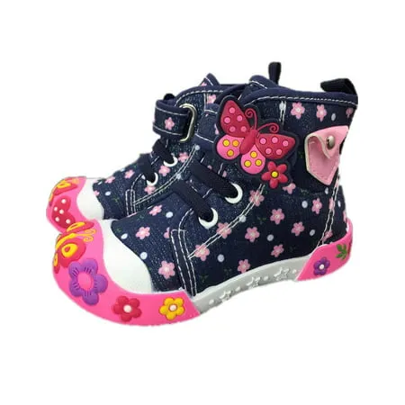 Baby Toddler Girl Shoes Size 4 High Top Sneakers 18-24 Months