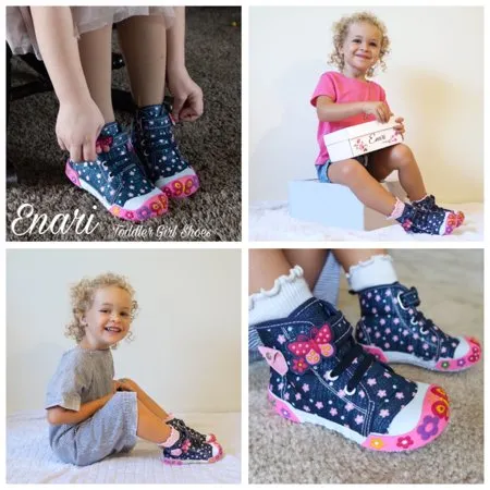 Baby Toddler Girl Shoes Size 4 High Top Sneakers 18-24 Months