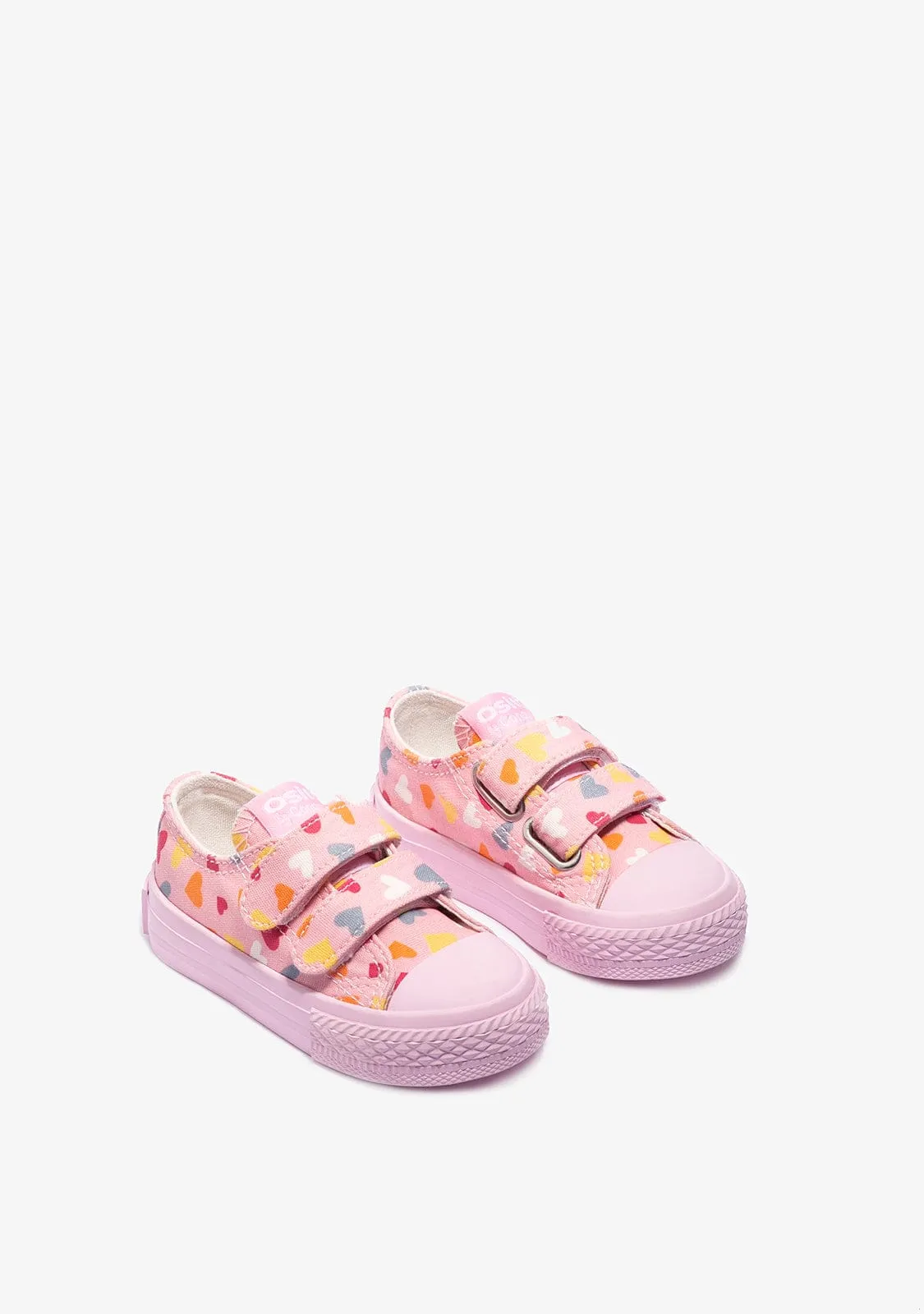 Baby's Pink Heart Sneakers Canvas