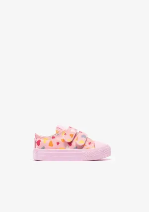 Baby's Pink Heart Sneakers Canvas