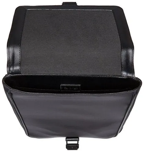 Calvin Klein Men's Nylon/Saffiano City Bag, Black