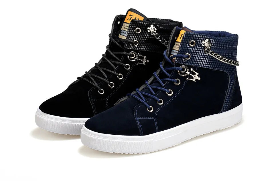 Chain canvas shoes high-top casual Shoes sneakers