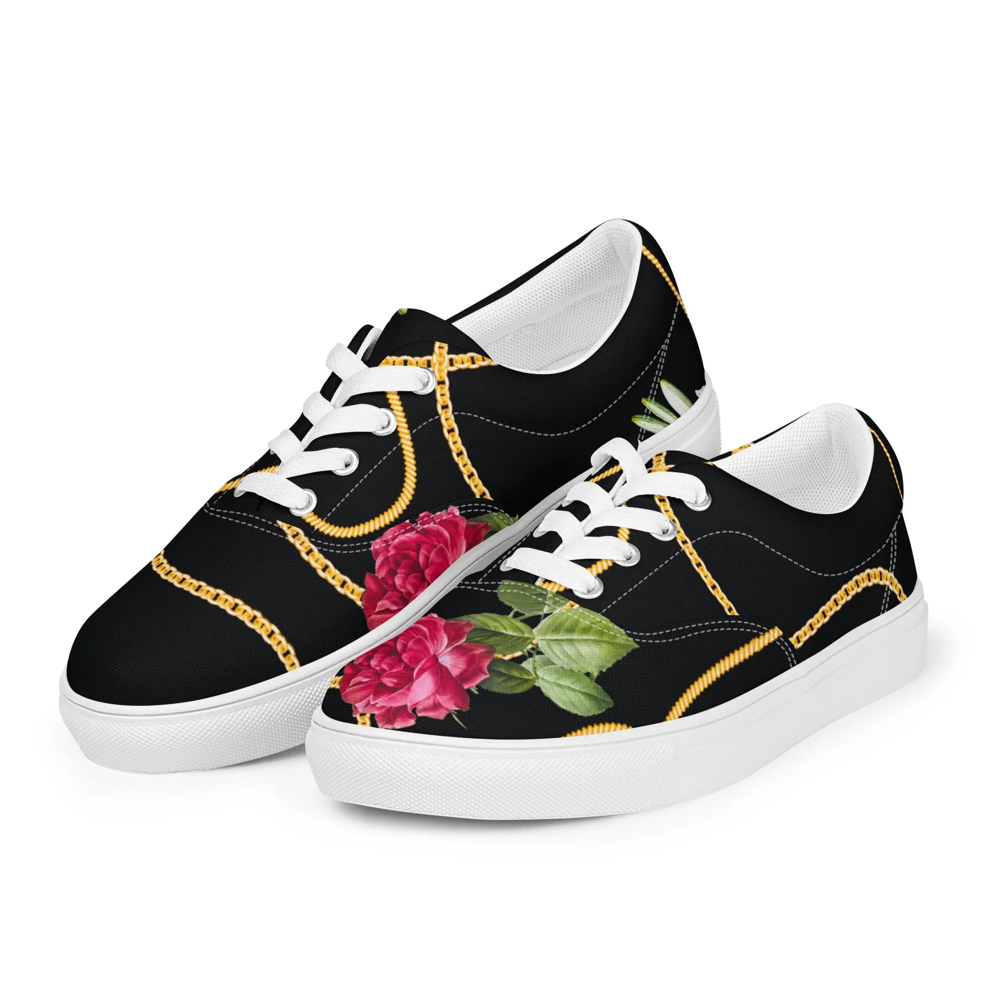 Chained Maiden Women’s lace-up canvas shoes