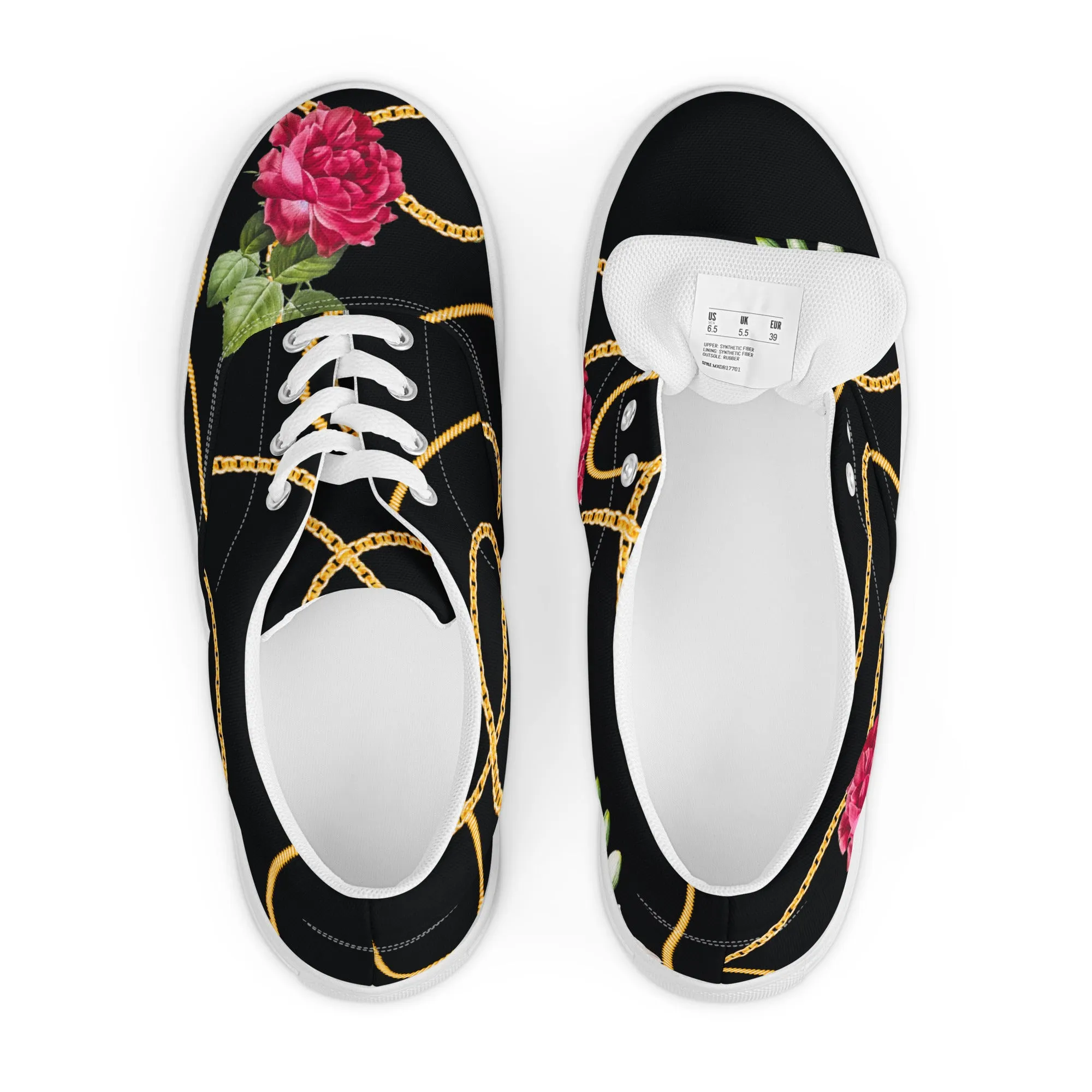 Chained Maiden Women’s lace-up canvas shoes