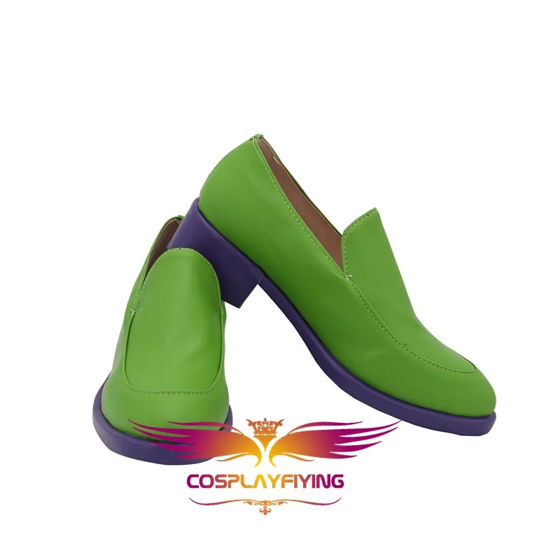 Comics JoJo's Bizarre Adventure 4 Rohan Kishibe Green Cosplay Shoes Boots Custom Made for Adult Men and Women Halloween Carnival