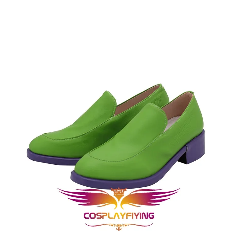 Comics JoJo's Bizarre Adventure 4 Rohan Kishibe Green Cosplay Shoes Boots Custom Made for Adult Men and Women Halloween Carnival