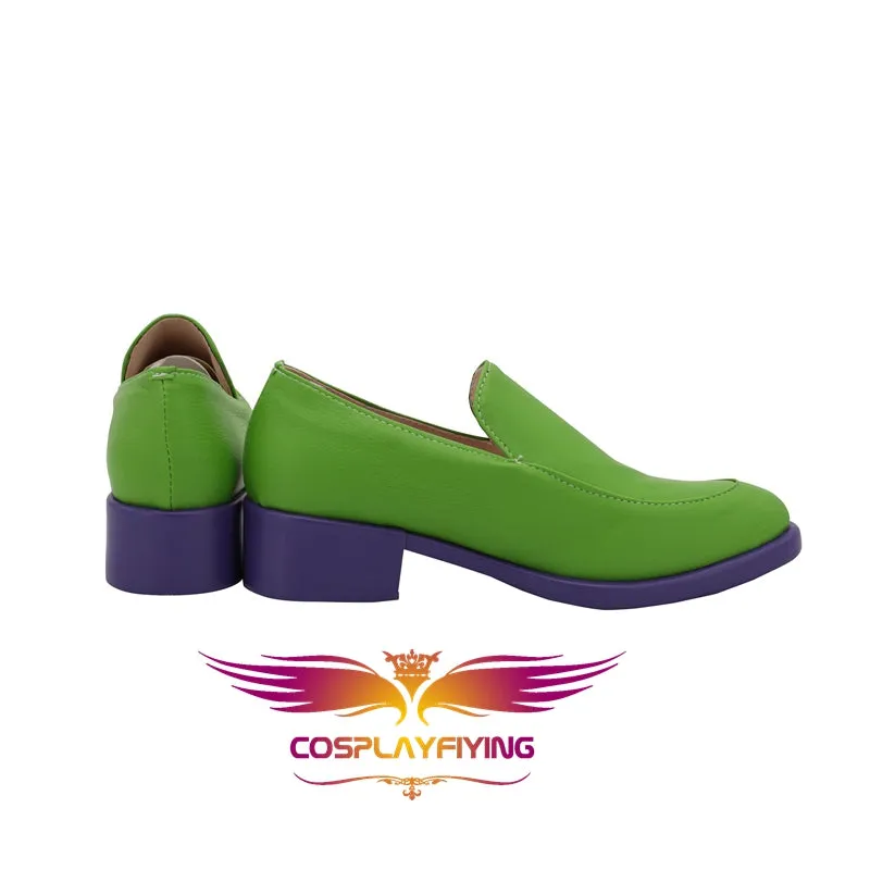 Comics JoJo's Bizarre Adventure 4 Rohan Kishibe Green Cosplay Shoes Boots Custom Made for Adult Men and Women Halloween Carnival