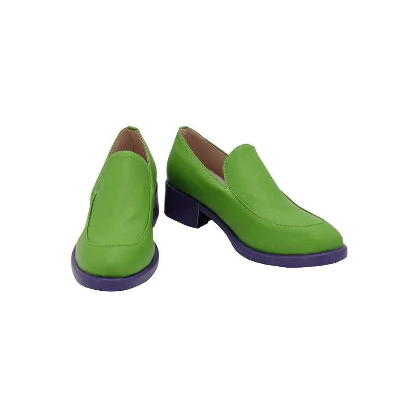 Comics JoJo's Bizarre Adventure 4 Rohan Kishibe Green Cosplay Shoes Boots Custom Made for Adult Men and Women Halloween Carnival