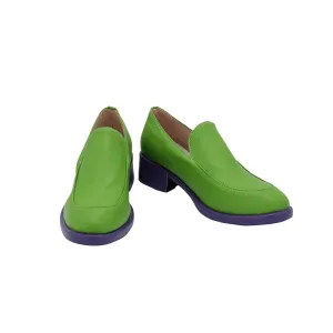 Comics JoJo's Bizarre Adventure 4 Rohan Kishibe Green Cosplay Shoes Boots Custom Made for Adult Men and Women Halloween Carnival