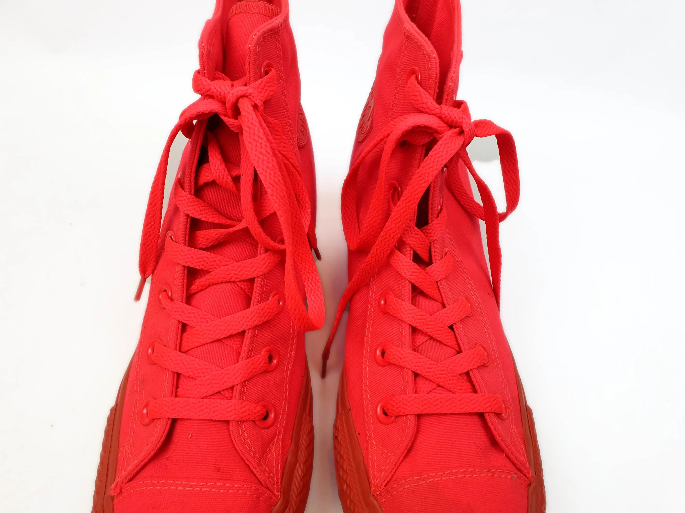 Converse All Star baby pink high top hidden wedge shoes size 41.5