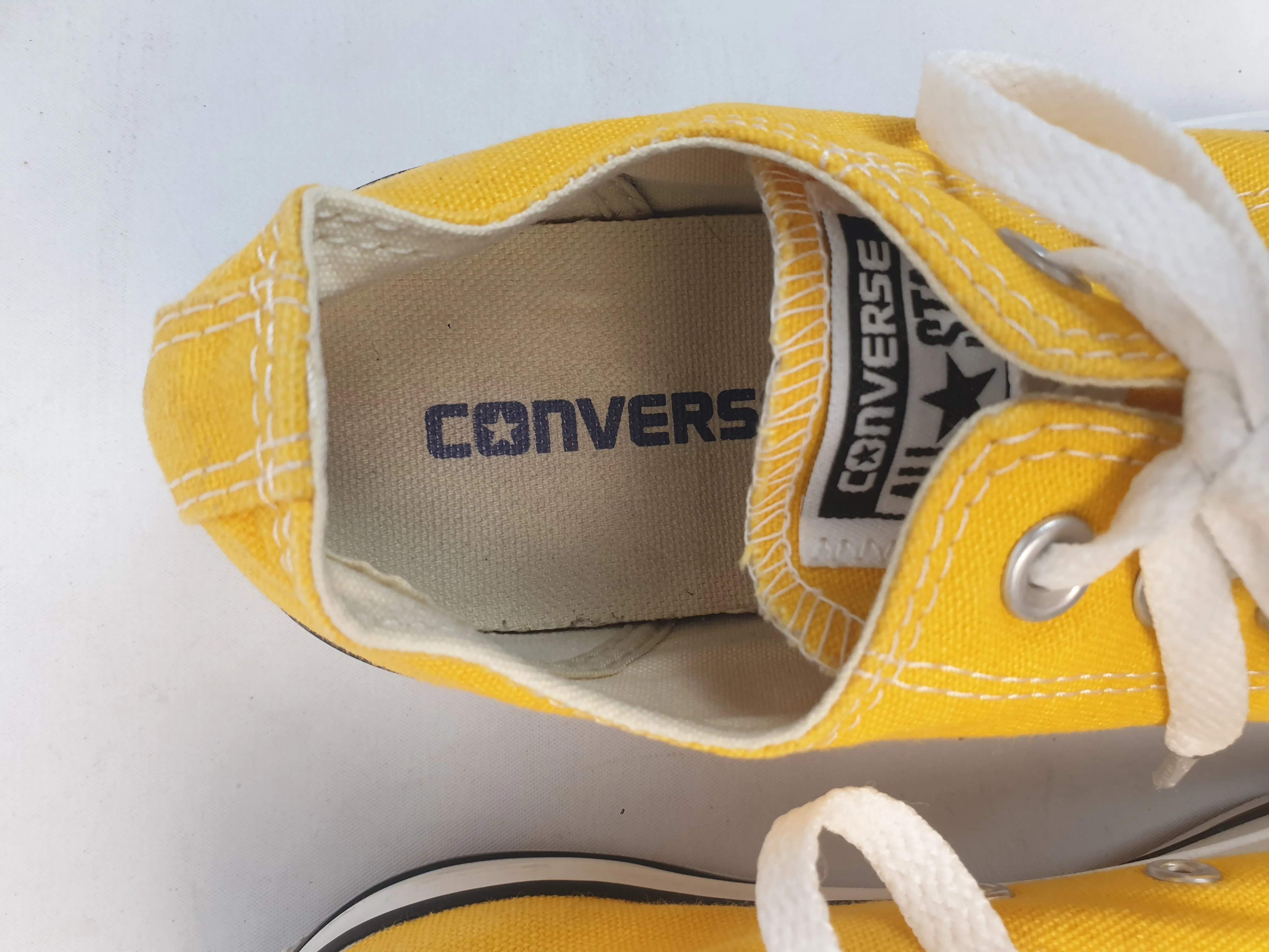 Converse All Star yellow lace up shoes size 37.5