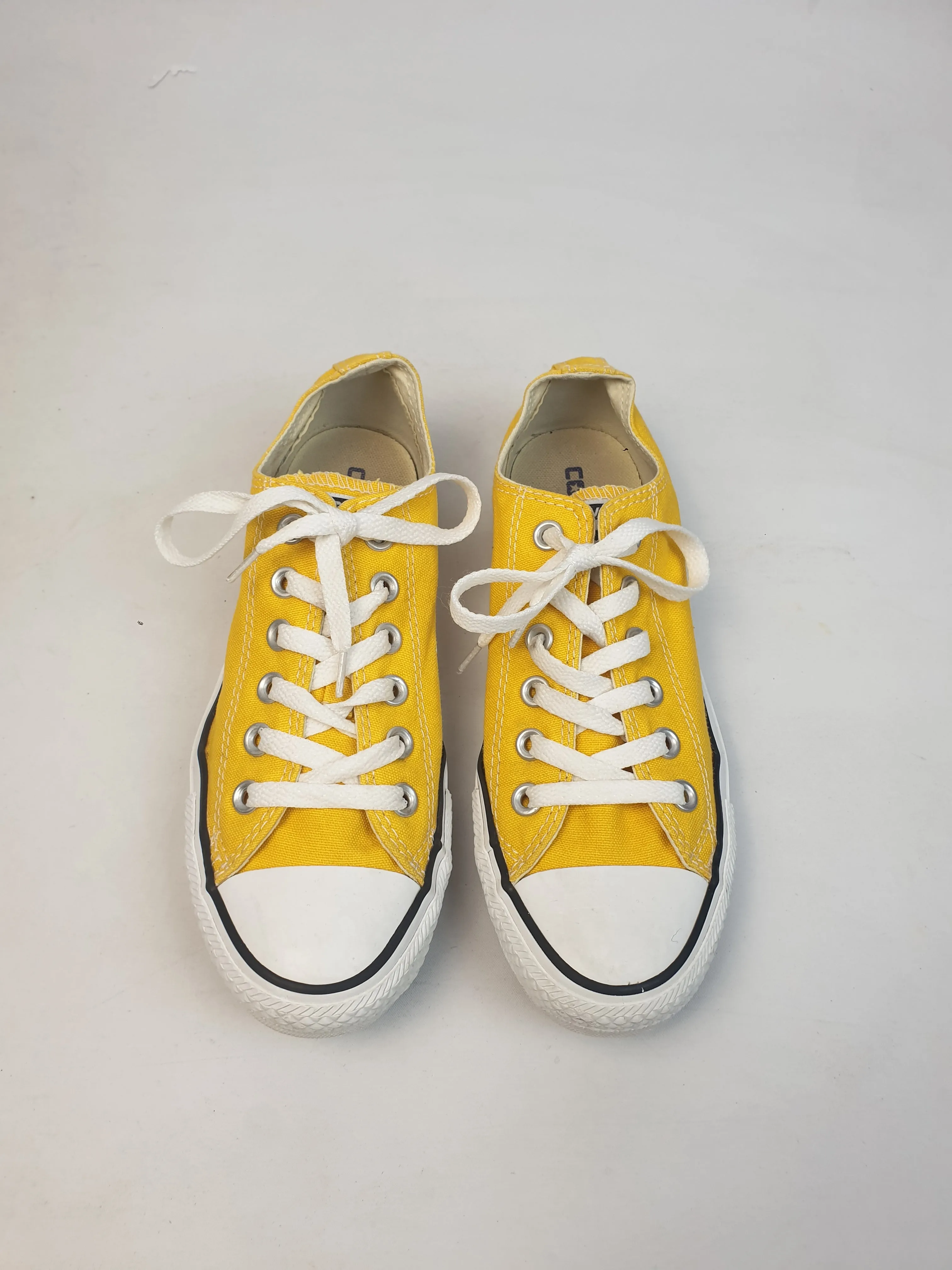 Converse All Star yellow lace up shoes size 37.5