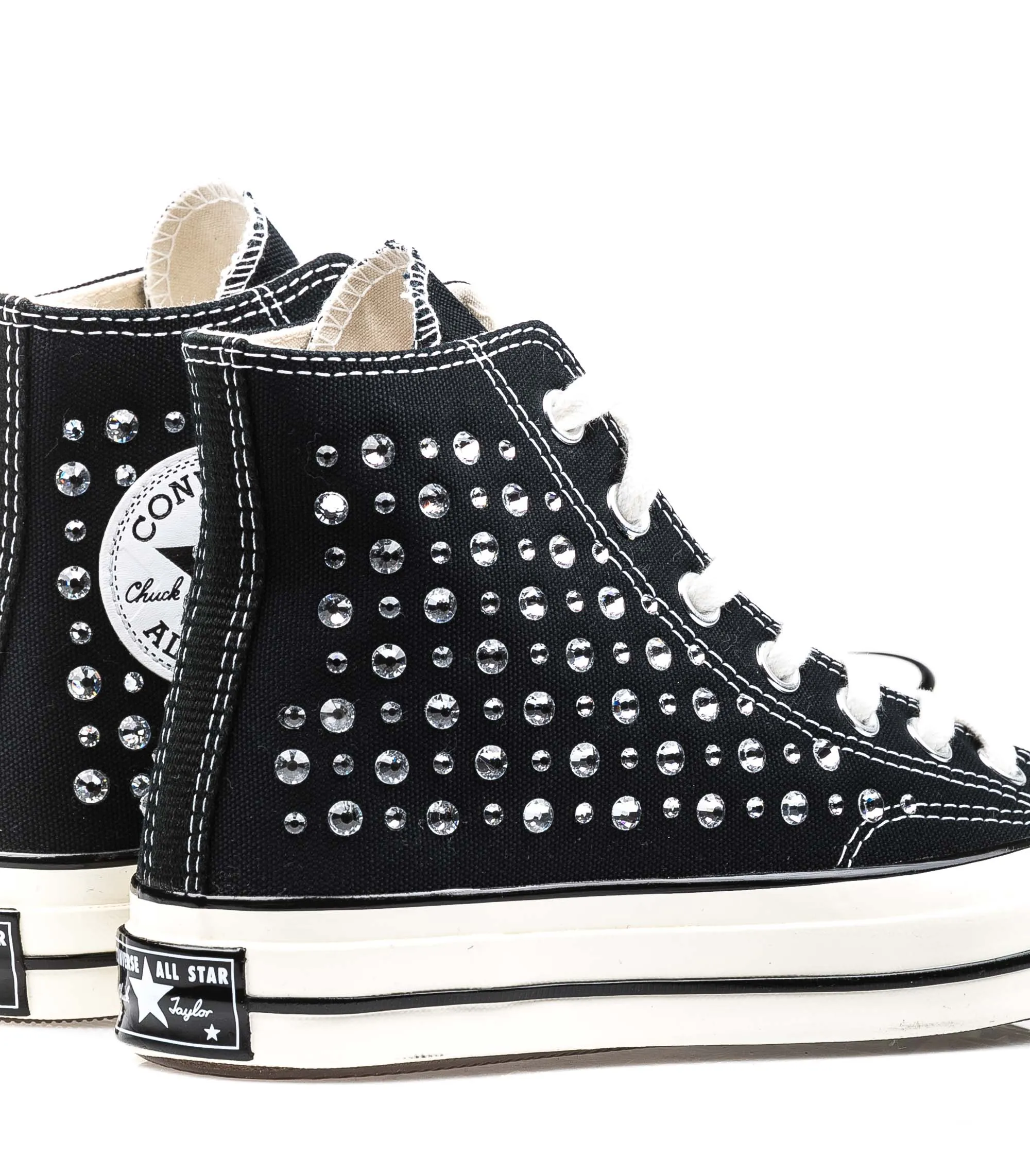 Converse Chuck 70 Canvas Ltd Crystal Swarosky Hi Black Full Crystals Nero Donna.