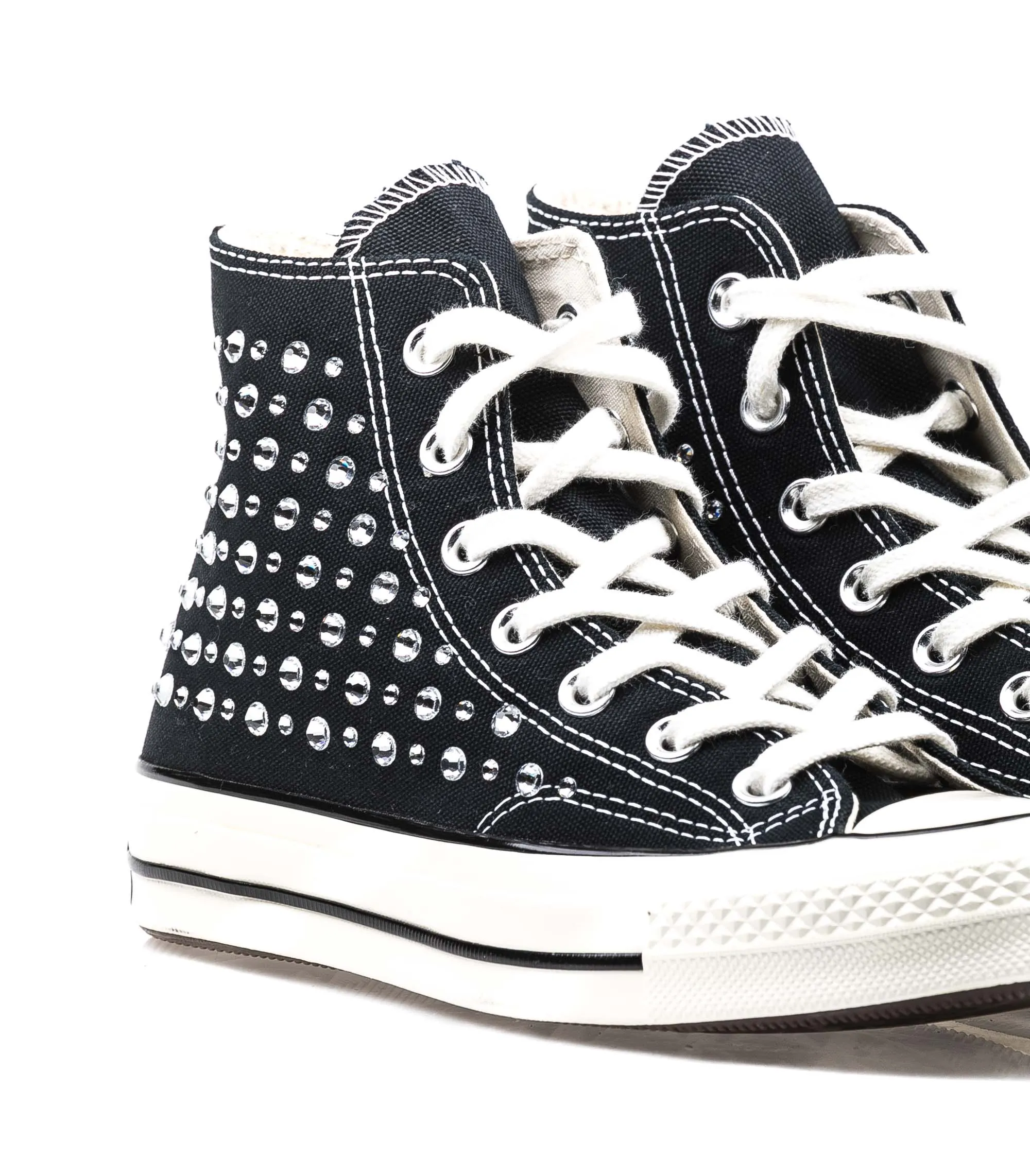 Converse Chuck 70 Canvas Ltd Crystal Swarosky Hi Black Full Crystals Nero Donna.