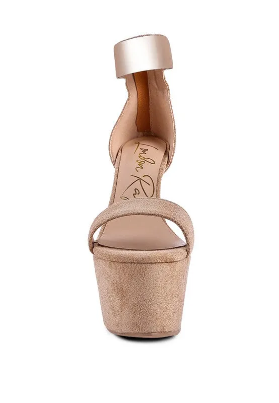COSMO GIRL METAL BAND HIGH HEELED SANDALS