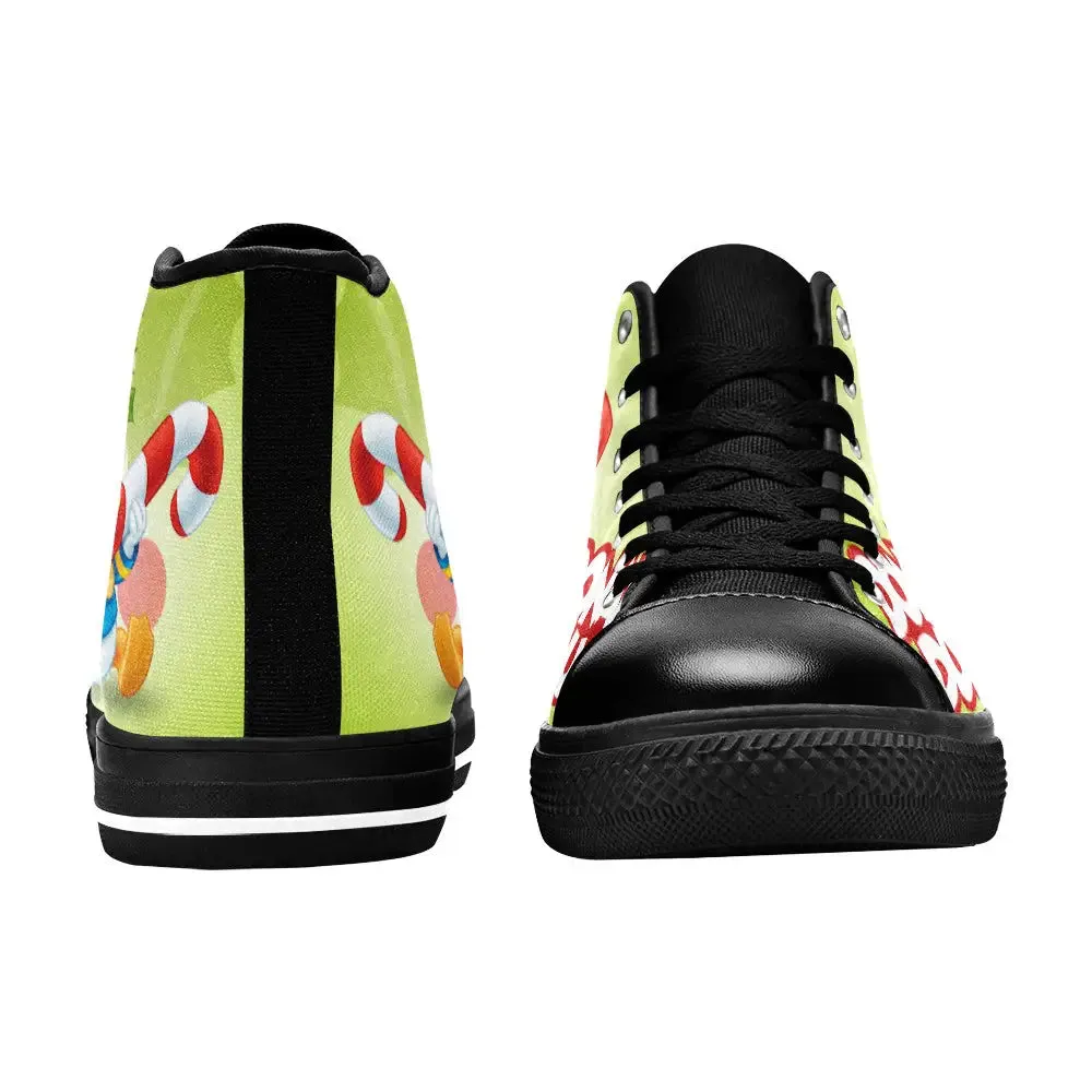 Donald Duck Christmas Shoes High Top Sneakers for Kids and Adults