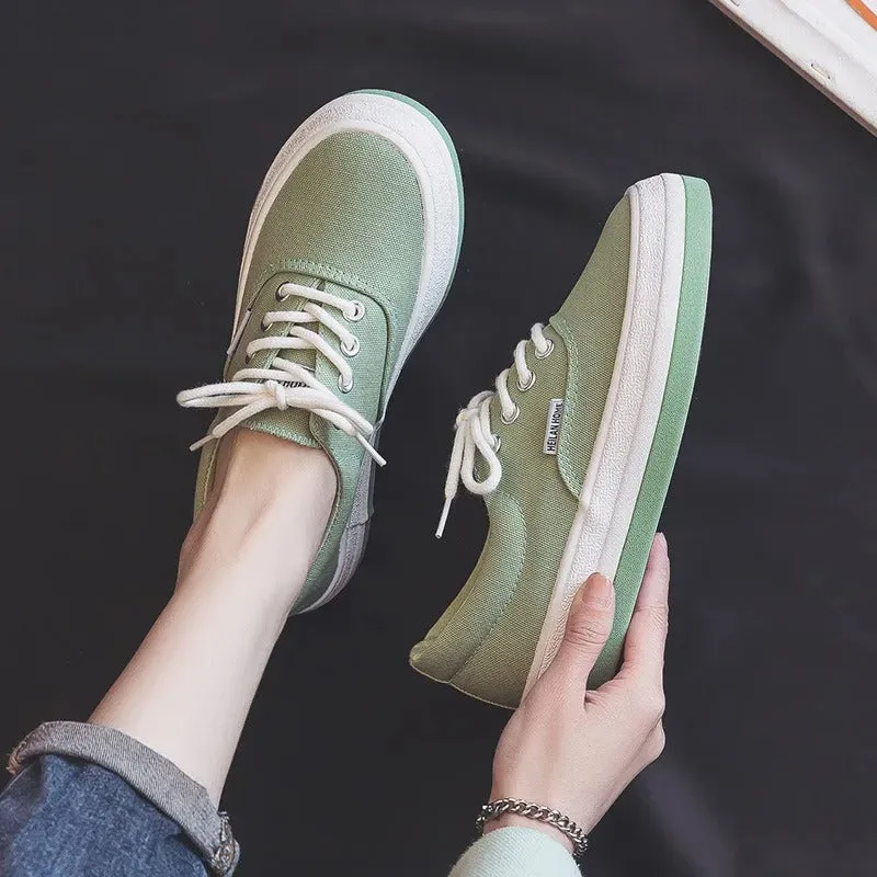 Elspeth - Colorful Lace-Up Canvas Sneakers for Women