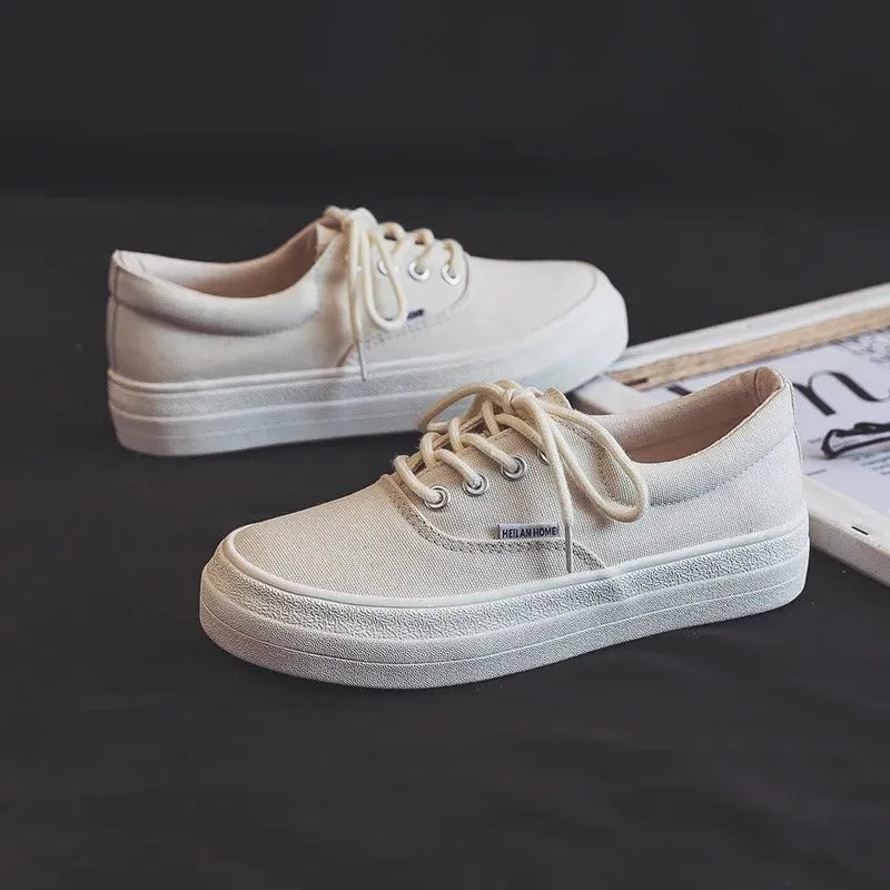 Elspeth - Colorful Lace-Up Canvas Sneakers for Women