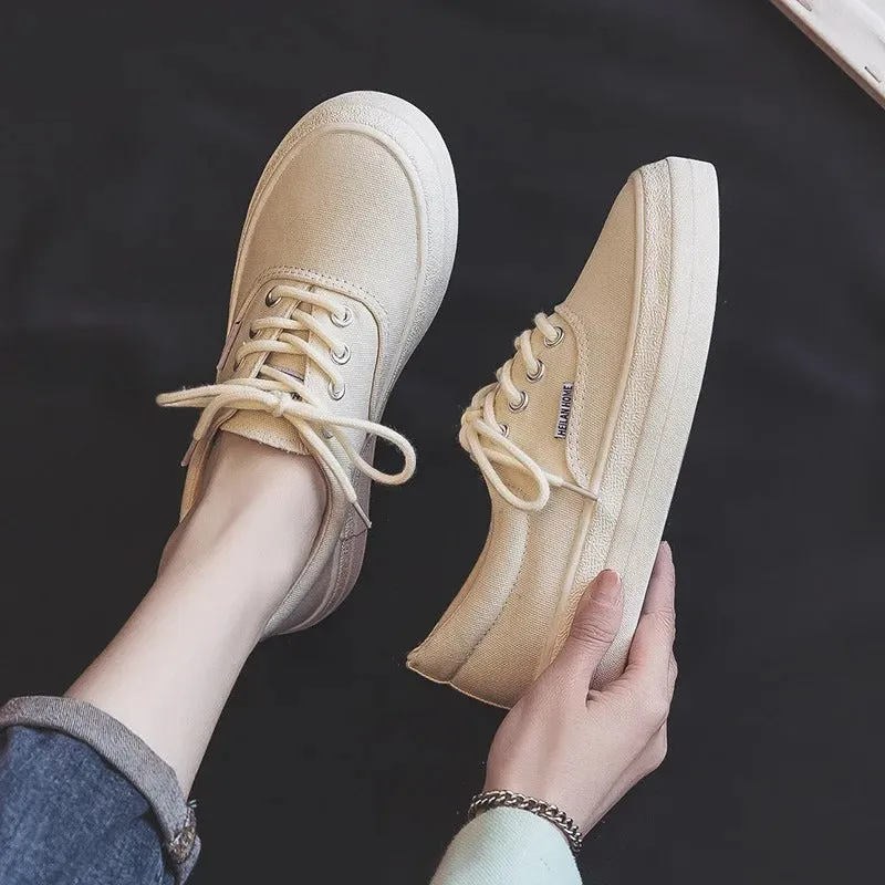 Elspeth - Colorful Lace-Up Canvas Sneakers for Women