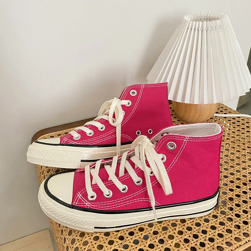 Emilia - Classic High-Cut Canvas Sneakers for Women