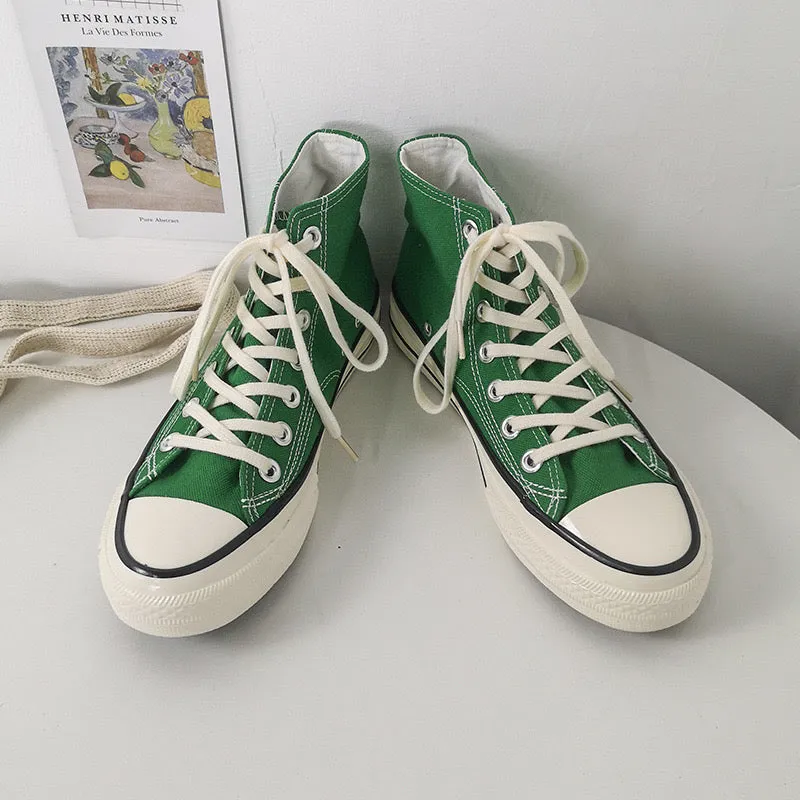 Emilia - Classic High-Cut Canvas Sneakers for Women