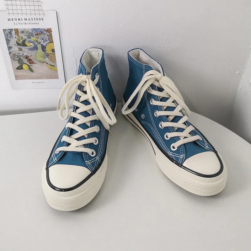 Emilia - Classic High-Cut Canvas Sneakers for Women