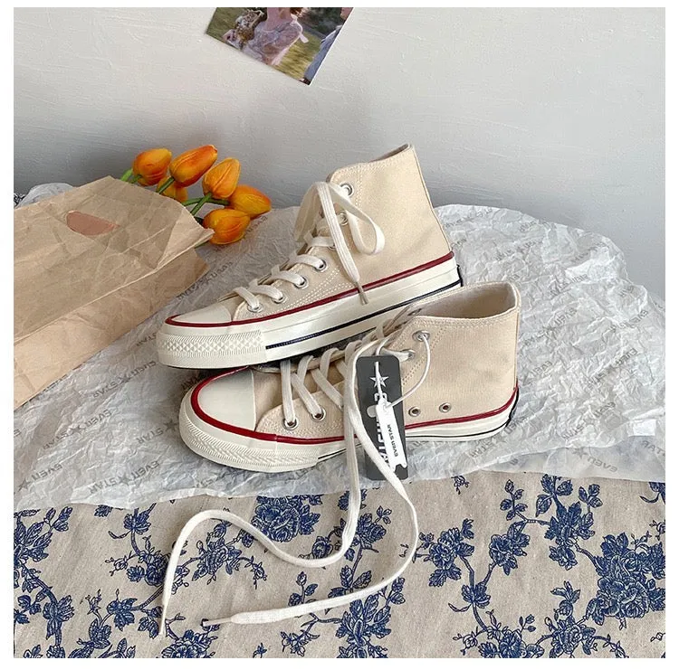 Emilia - Classic High-Cut Canvas Sneakers for Women