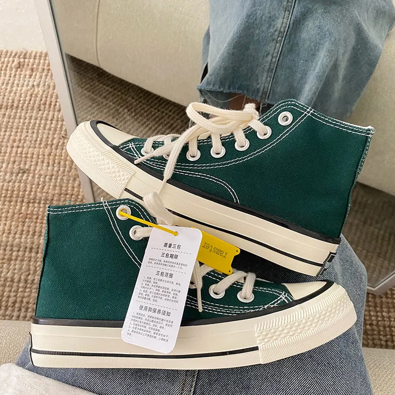 Emilia - Classic High-Cut Canvas Sneakers for Women